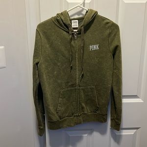 NWT green women’s pink zip up size small